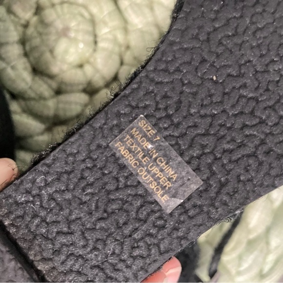 NWOB Sbicca Black Jute Platform Espadrilles Wedge Boho Sandals - Picture 7 of 8